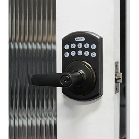 LOCKEY Electronic Keypad Lever Lock W/ Remote Control Antique/Oil Rubbed Bronze E995-WRC-ORB